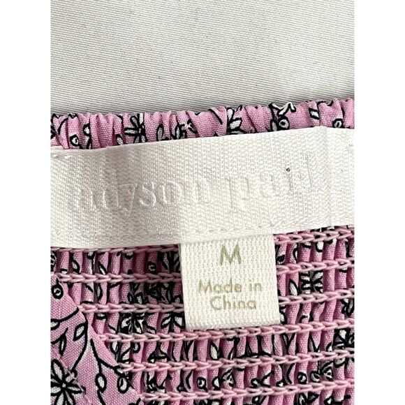 Adyson Parker Ditsy Floral Pink Wide Leg Jumpsuit Lagenlook Barbiecore sz M Cute - Picture 8 of 12